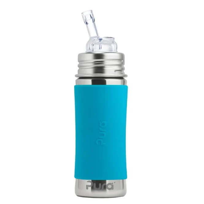 Pura Strohhalmflasche 325ml Aqua
