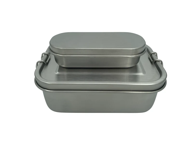 Geschenkset Wert&Voll - Auslaufsichere Lunchbox 800ml & Snackbehälter - Beide mit Gravur