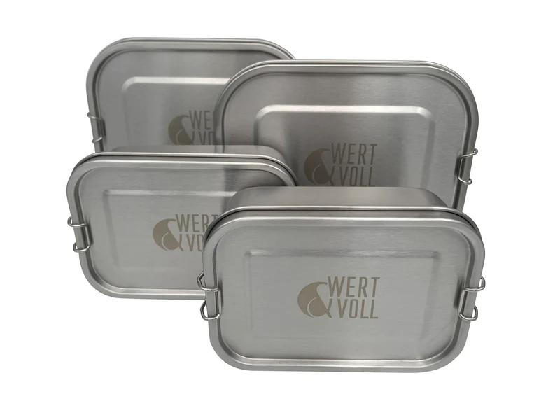Familienpack Wert&Voll - Auslaufsichere Lunchboxen 2x 800ml & 2x 1400ml