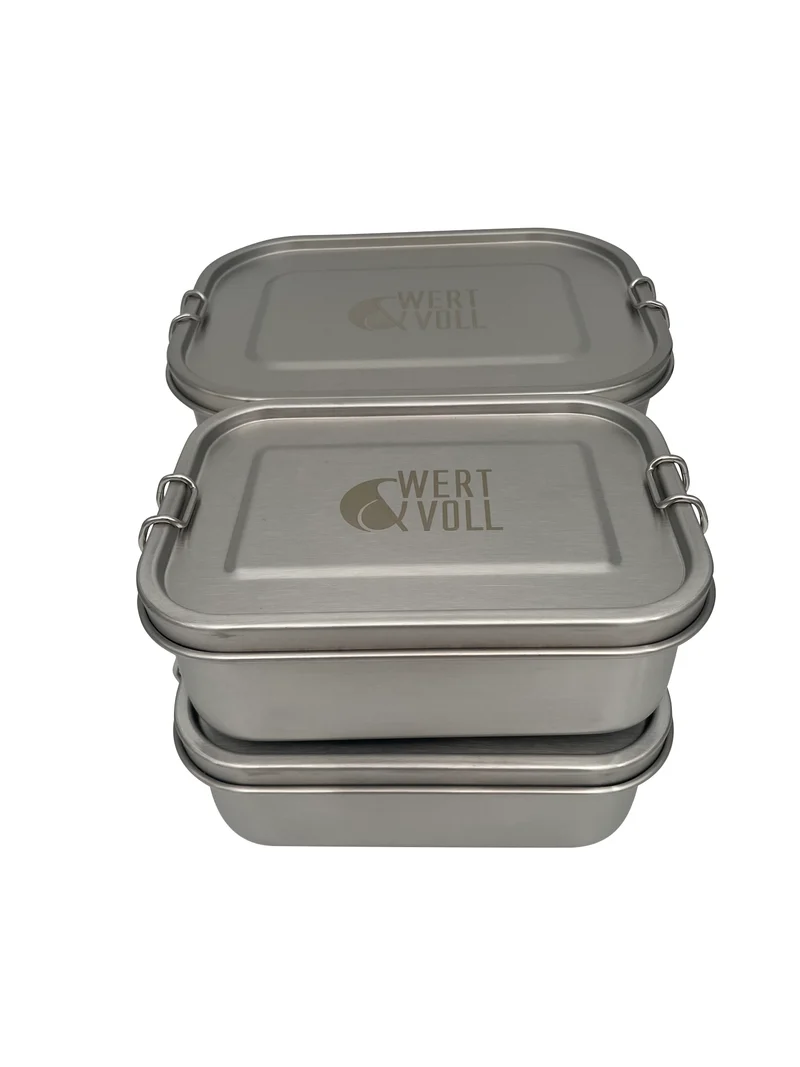 Familienpack Wert&Voll - Auslaufsichere Lunchboxen 2x 800ml & 2x 1400ml