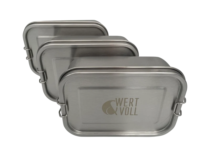 3er-Pack Wert&Voll - Auslaufsichere Lunchboxen 800ml