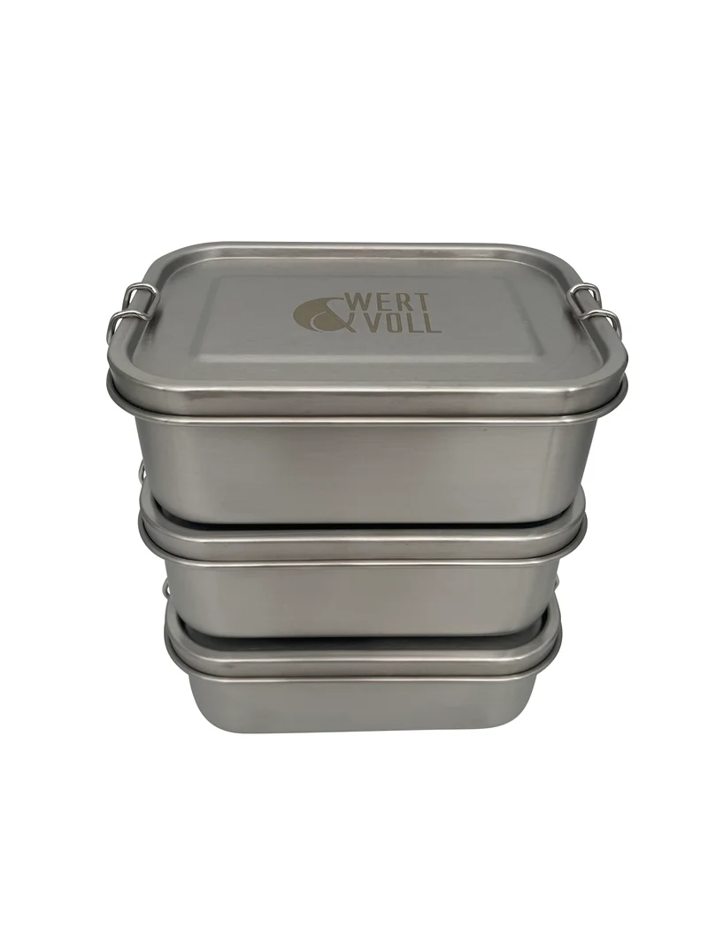 3er-Pack Wert&Voll - Auslaufsichere Lunchboxen 800ml