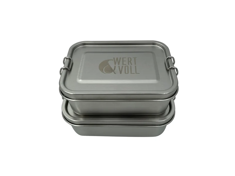 Wert&Voll - Doppelpack Auslaufsichere Lunchboxen 600ml und 800ml