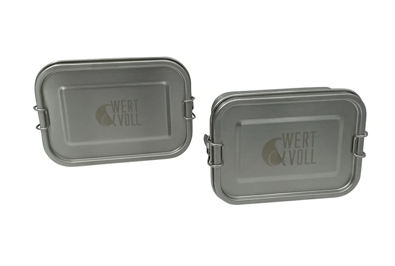 Wert&Voll - Doppelpack Auslaufsichere Lunchboxen 600ml und 800ml