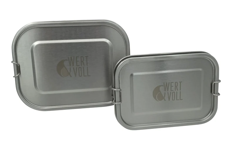 Wert&Voll - Doppelpack Auslaufsichere Lunchboxen 800ml und 1400ml