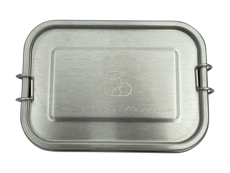 Wert&Voll - Auslaufsichere Doppelstöckige Lunchbox 1340ml mit Gravur