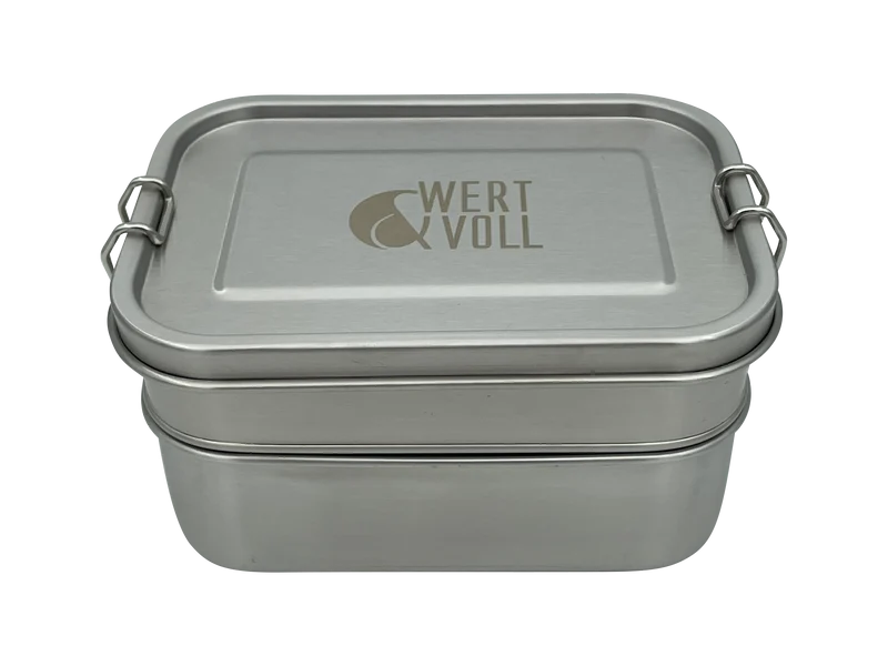Wert&Voll - Auslaufsichere Doppelstöckige Lunchbox 1340ml