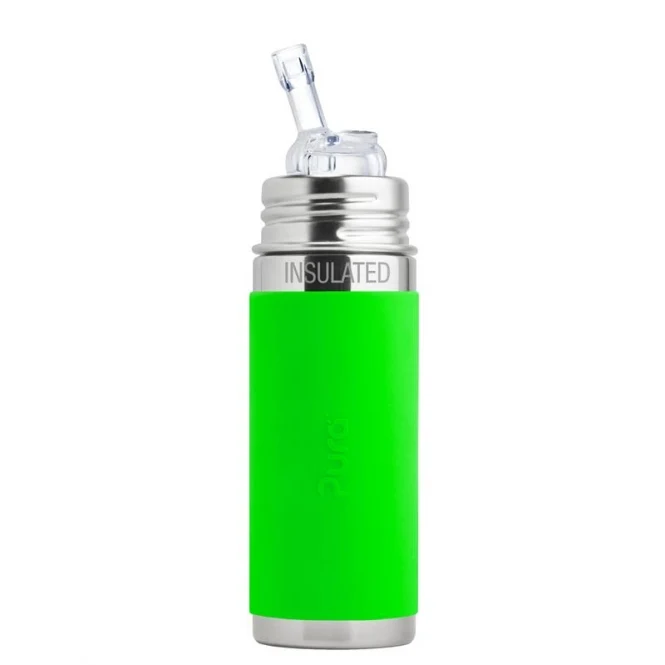 Pura Strohhalmflasche isoliert 260ml Green