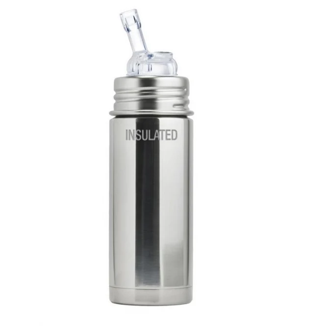 Pura Strohhalmflasche isoliert 260ml ohne Bezug