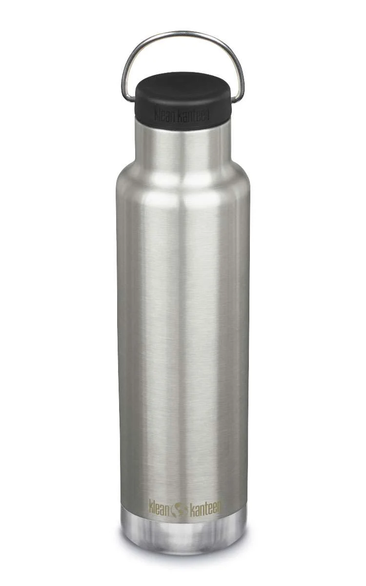 Klean Kanteen Isolierflasche 592 ml Loop Cap Edelstahl matt