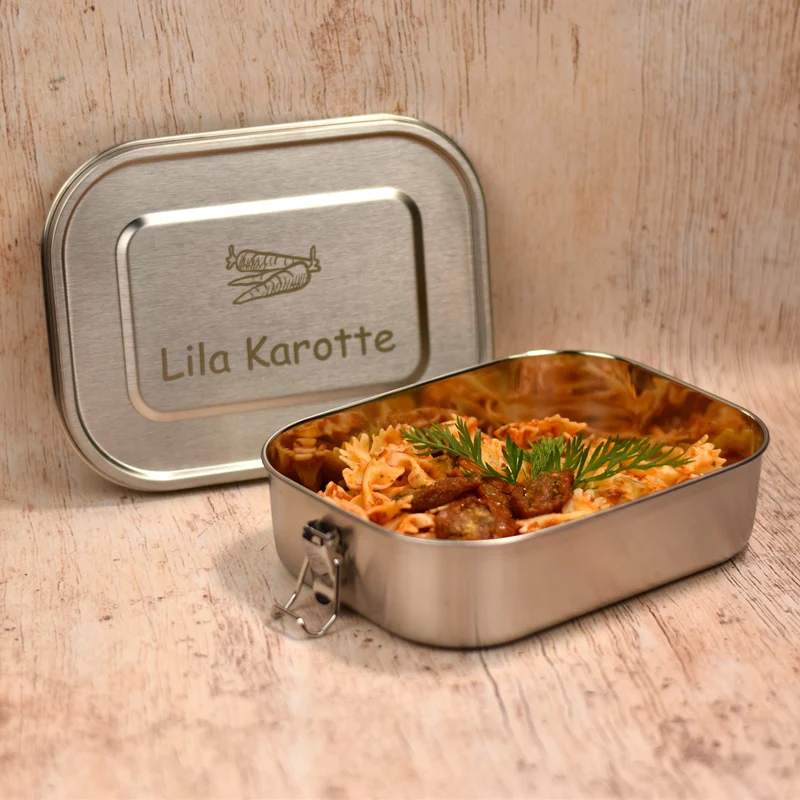 Wert&Voll - Auslaufsichere Lunchbox 1400ml mit Gravur
