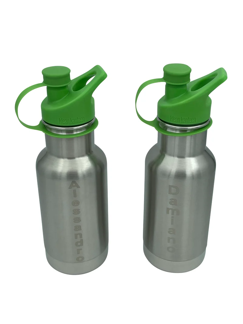 Kid Kanteen Classic Isolierflasche 355 ml Sport Cap Edelstahl matt mit Gravur