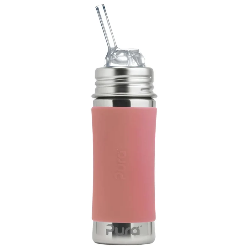 Pura Strohhalmflasche 325ml Rose