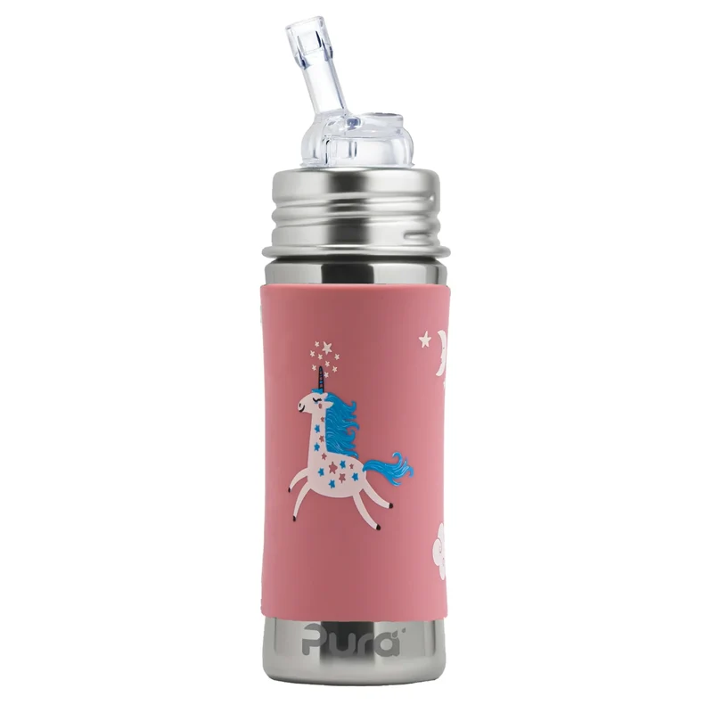 Pura Strohhalmflasche 325ml Unicorn