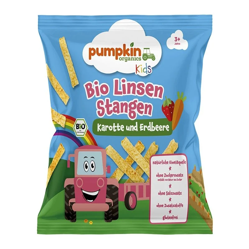Bio Linsen Stangen Karotte und Erdbeere (8er Pack)