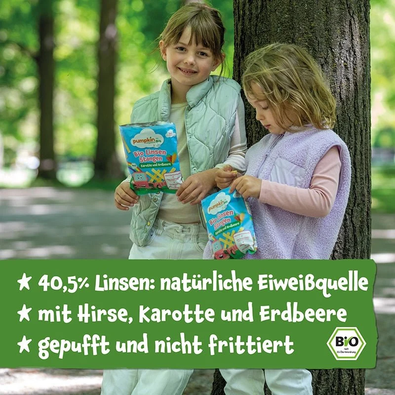 Bio Linsen Stangen Karotte und Erdbeere (8er Pack)