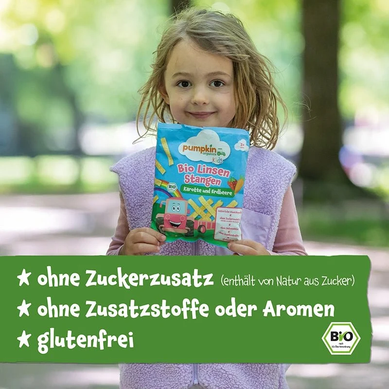 Bio Linsen Stangen Karotte und Erdbeere (8er Pack)