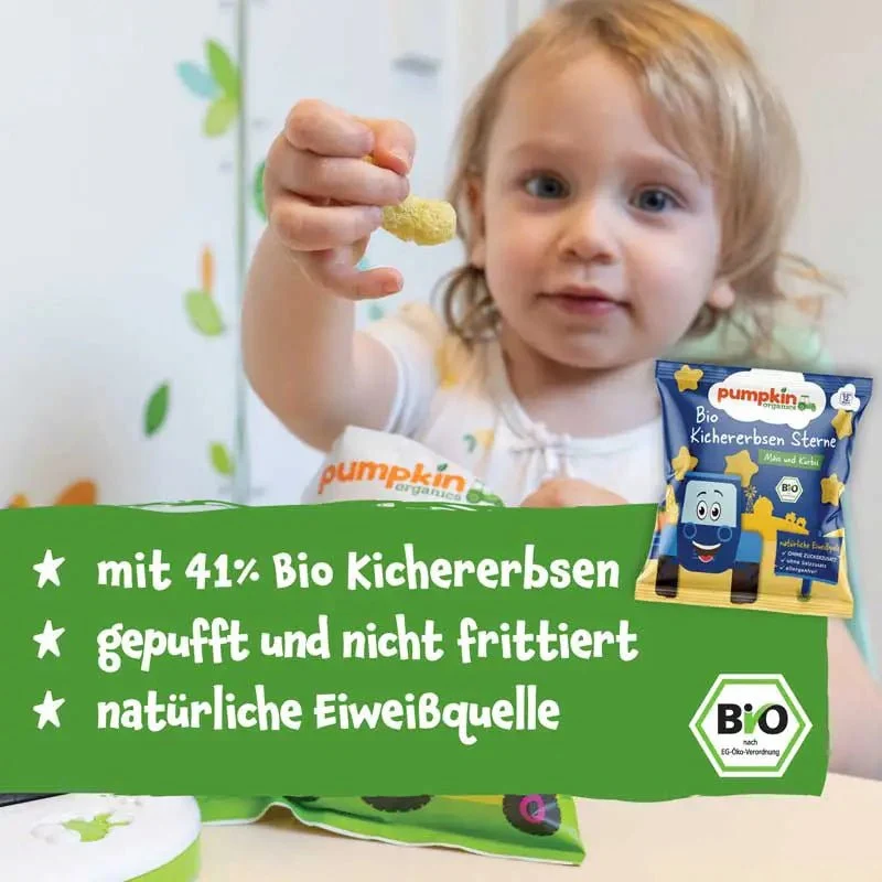 Bio Kichererbsen Sterne Mais und Kürbis (8er Pack)