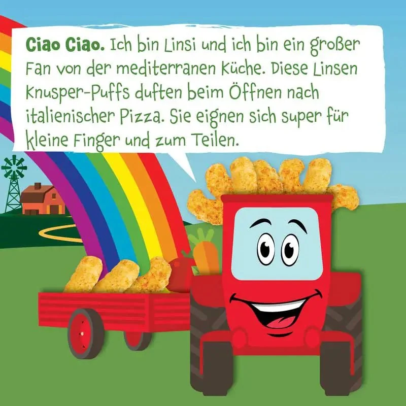 Bio Linsen Puffs Tomate Karotte und Kräuter (8er Pack)