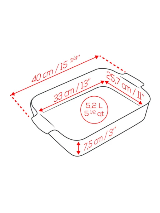 Auflaufform 40cm schiefer 33x26x7,5cm