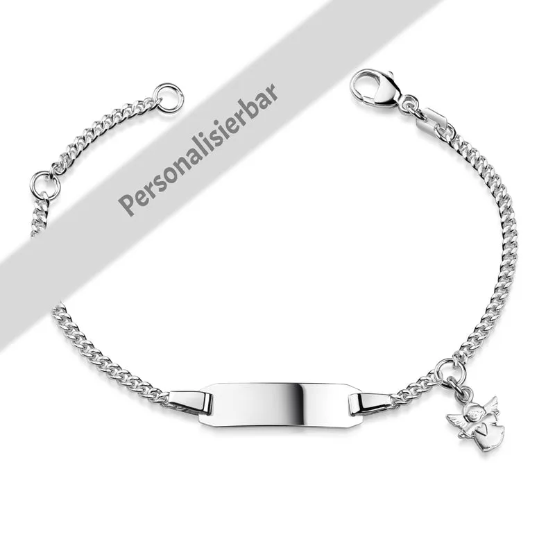 Personalisiertes Taufarmband mit Schutzengel Anhänger • Taufkette