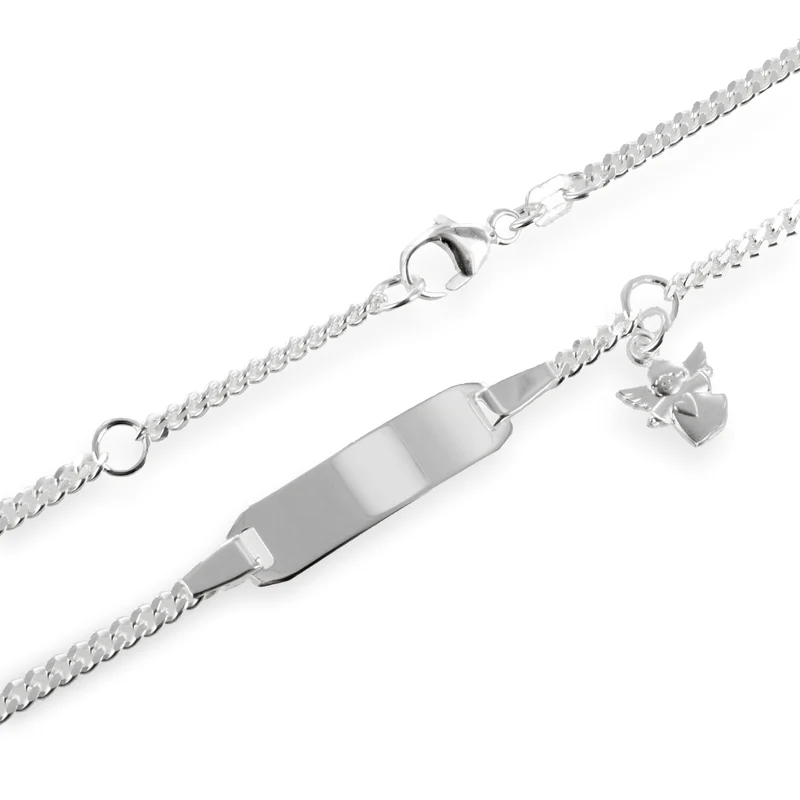 Personalisiertes Taufarmband mit Schutzengel Anhänger • Taufkette
