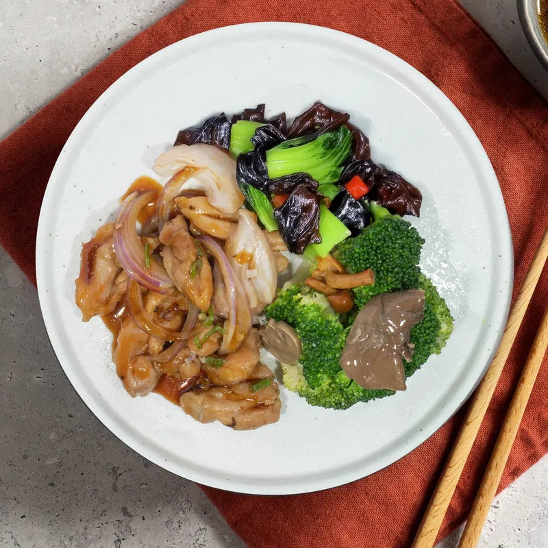 Hong Kong "Swiss" Style Chicken W/ Seasonal Vegetables