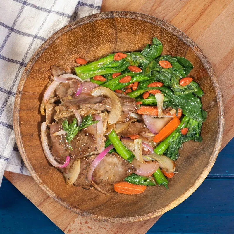 Healthy Japanese Beef Gyudon W/ Asian Greens