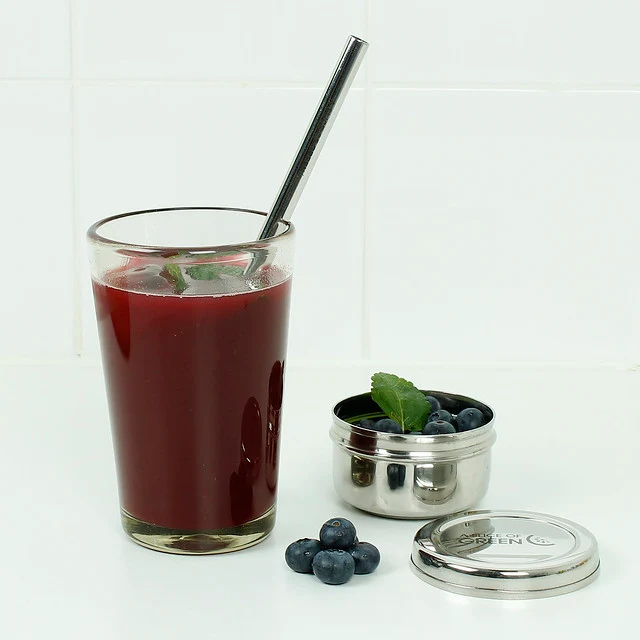 A Slice of Green Strohhalm Smoothie Edelstahl