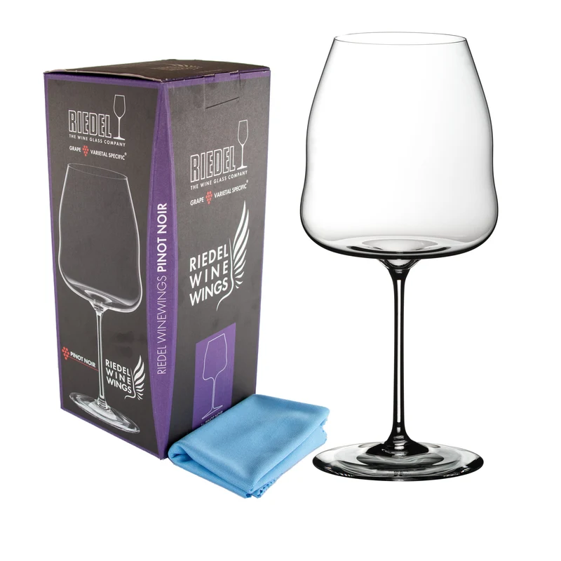 Riedel Winewings Pinot Noir mit Poliertuch