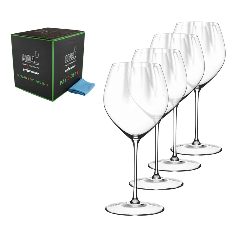 Weißweingläser Riedel Performance Chardonnay mit Poliertuch