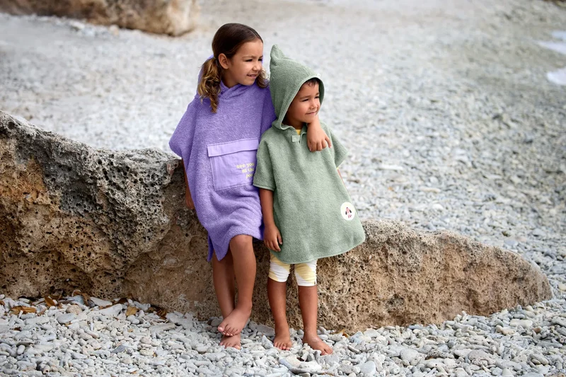 Kinder-Frottee-Poncho, grün Listen-Nr. 445818