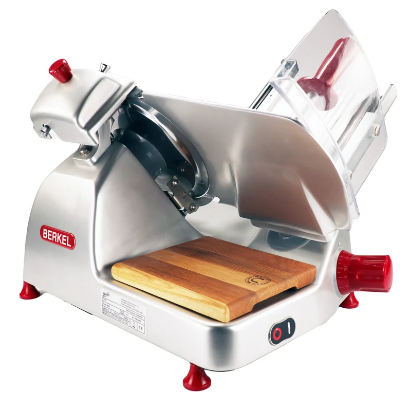 Berkel Pro Line XS 25 Silber, Professionelle Aufschnittmaschine + Fassholz Einlegebrett