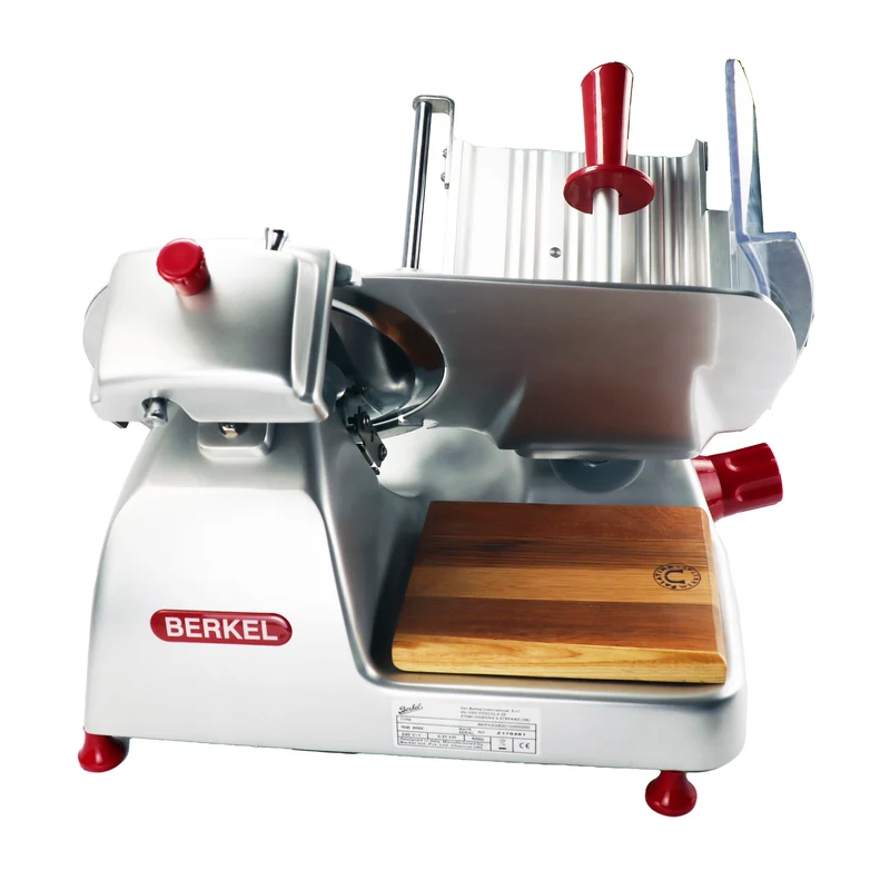 Berkel Pro Line XS 25 Silber, Professionelle Aufschnittmaschine + Fassholz Einlegebrett