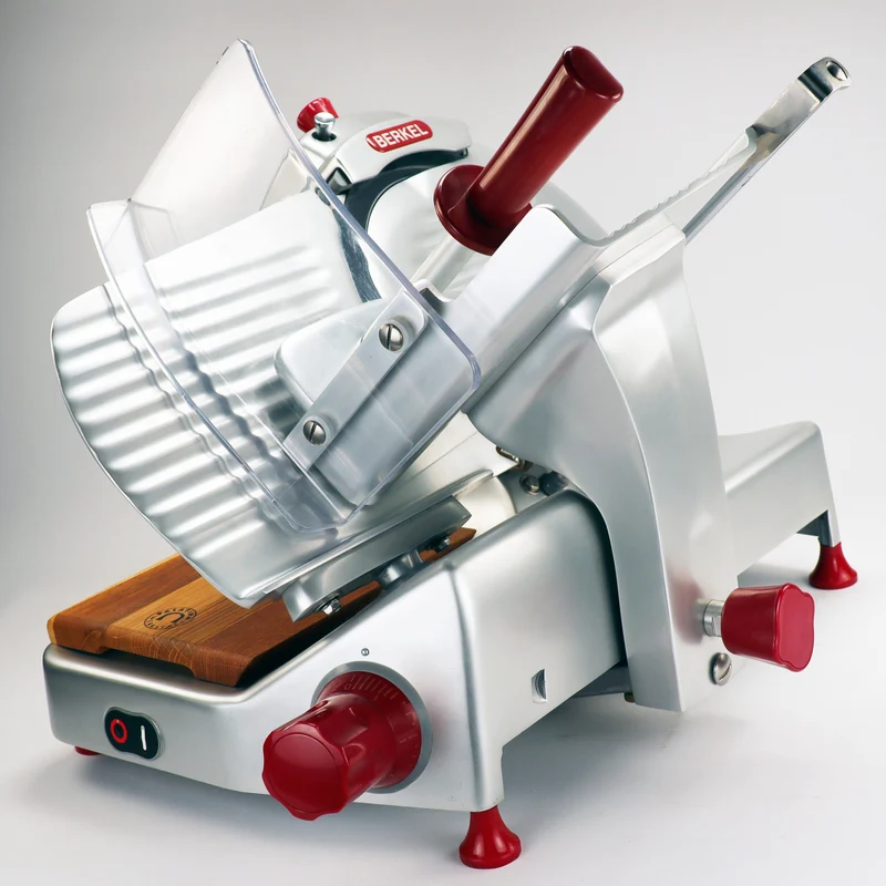 Berkel Pro Line XS 25 Silber, Professionelle Aufschnittmaschine + Fassholz Einlegebrett