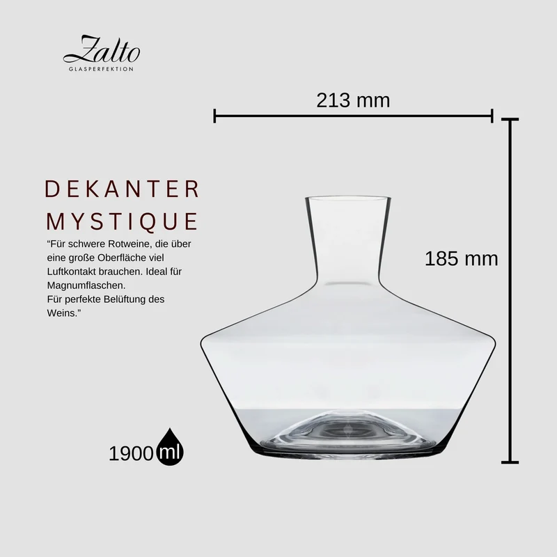 Zaltoglas Denk´Art mundgeblasener Dekanter Mystique