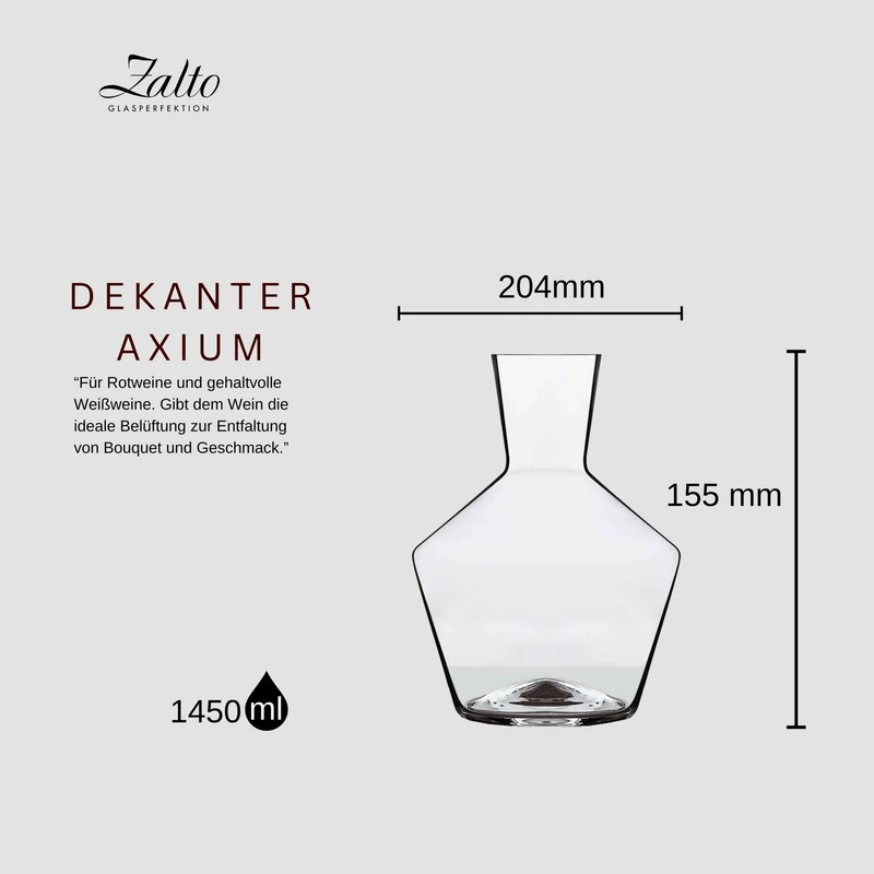 Zaltoglas Denk´Art mundgeblasener Dekanter Axium