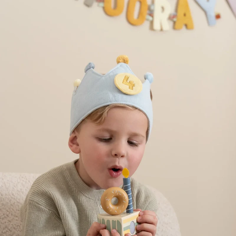 Geburtstagskrone mit Zahlen - blau