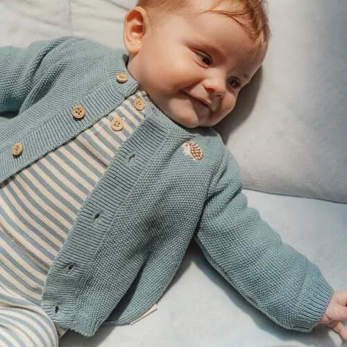 Strickjacke - Blau - Forest Friends Größe 62 Artikelnr. 442427