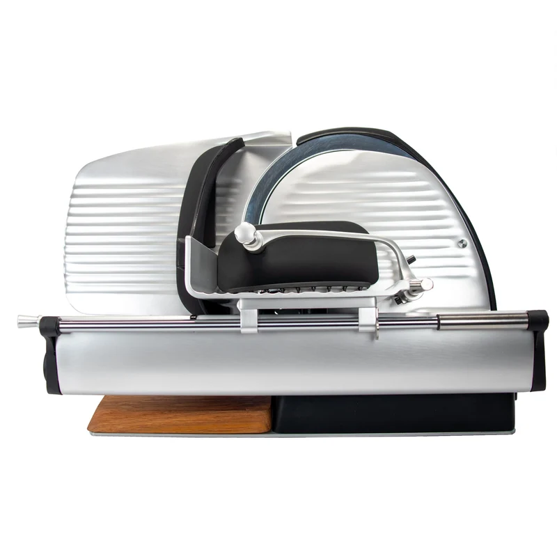 Berkel Home Line 250 Plus Schwarz Matt – Allesschneider + handgefertigtem Schneidebrett + Wellenschliff-Bausatz für Brot