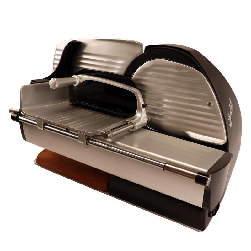 Berkel Home Line 200 Plus Schwarz – Aufschnittmaschine + Einlegebrett & Wellenschliff-Bausatz für Brot
