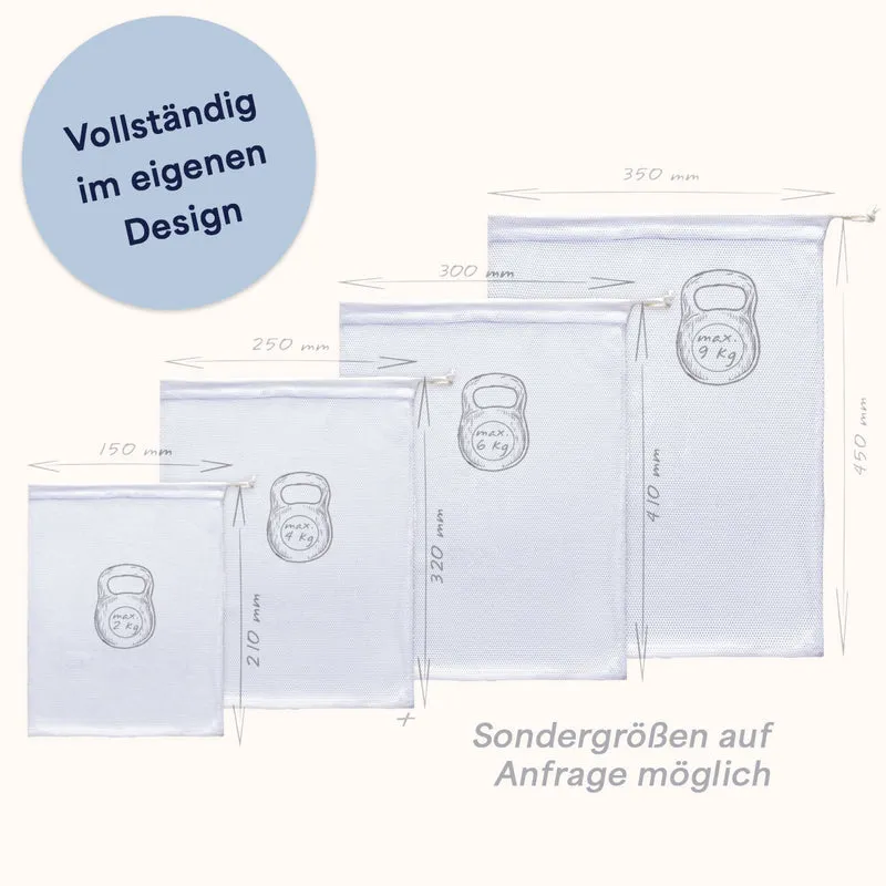 Netzbeutel mit Kordelzug mit Logo, Sublimationsdruck