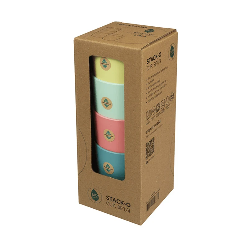 Bio-Kunststoff Becher - 4 Stück