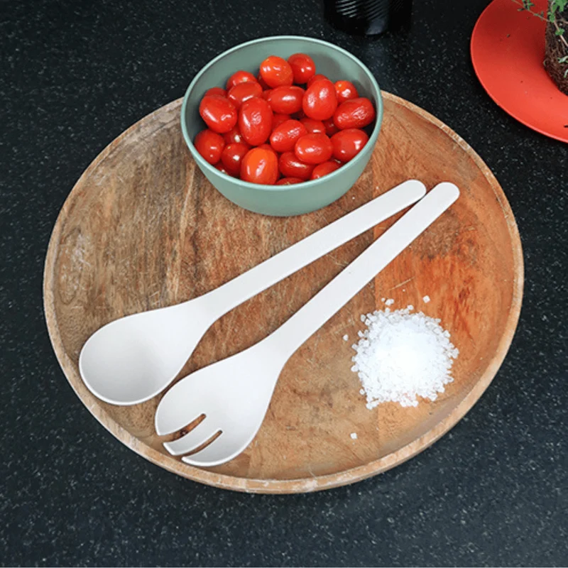 Salatbesteck aus Bio-Kunststoff