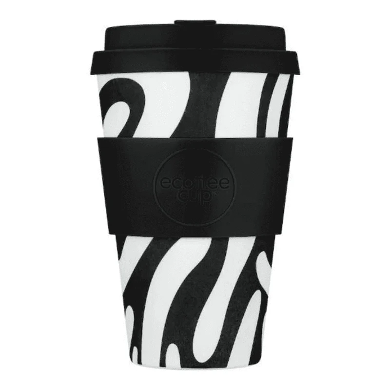 schwarz-weißer Kaffeebecher - Manassa’s Run