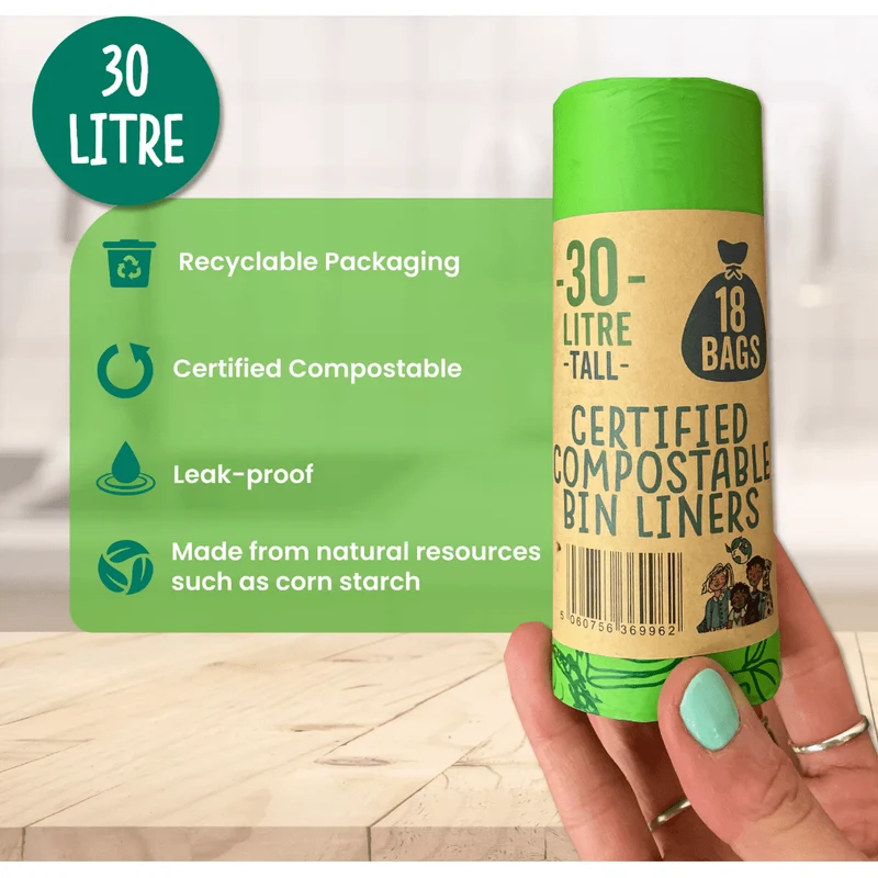 kompostierbare Mülltüte 30 Liter ohne Henkel