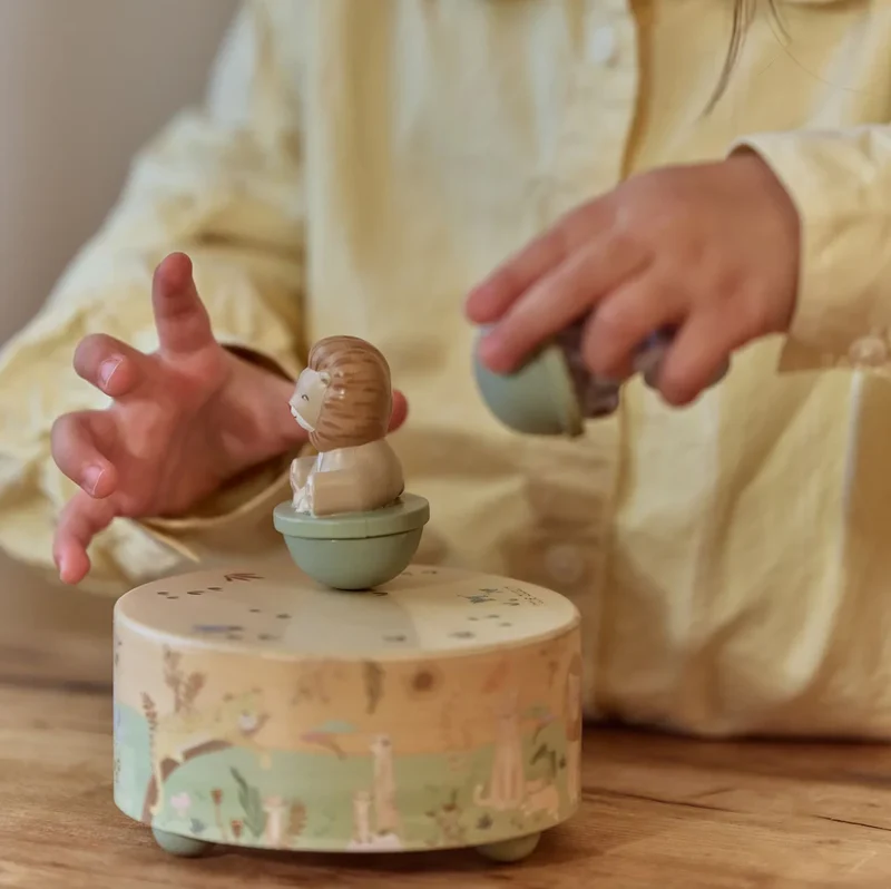 Spieldose aus Holz – Grün – Safari Friends
