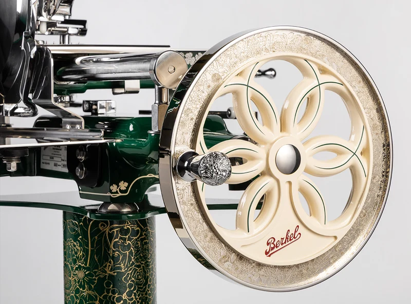 Berkel Volano B114 Abudantia Schwungradmaschine – Limitierte Edition (100 Stück) mit 319 mm Profi-Messer & Eiche Einlegebrett