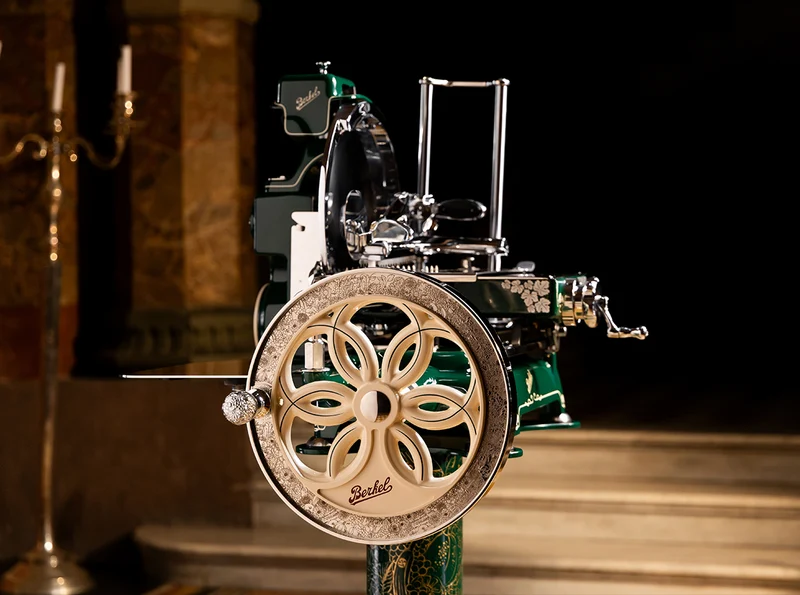 Berkel Volano B114 Abudantia Schwungradmaschine – Limitierte Edition (100 Stück) mit 319 mm Profi-Messer & Eiche Einlegebrett