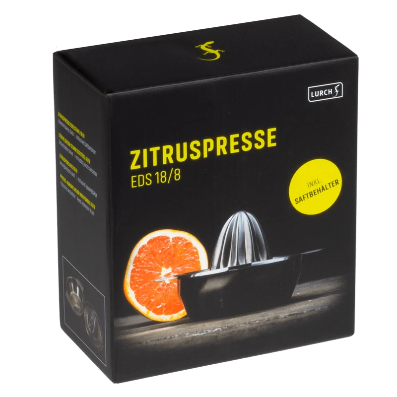 Zitruspresse smokey grey Edelstahl
